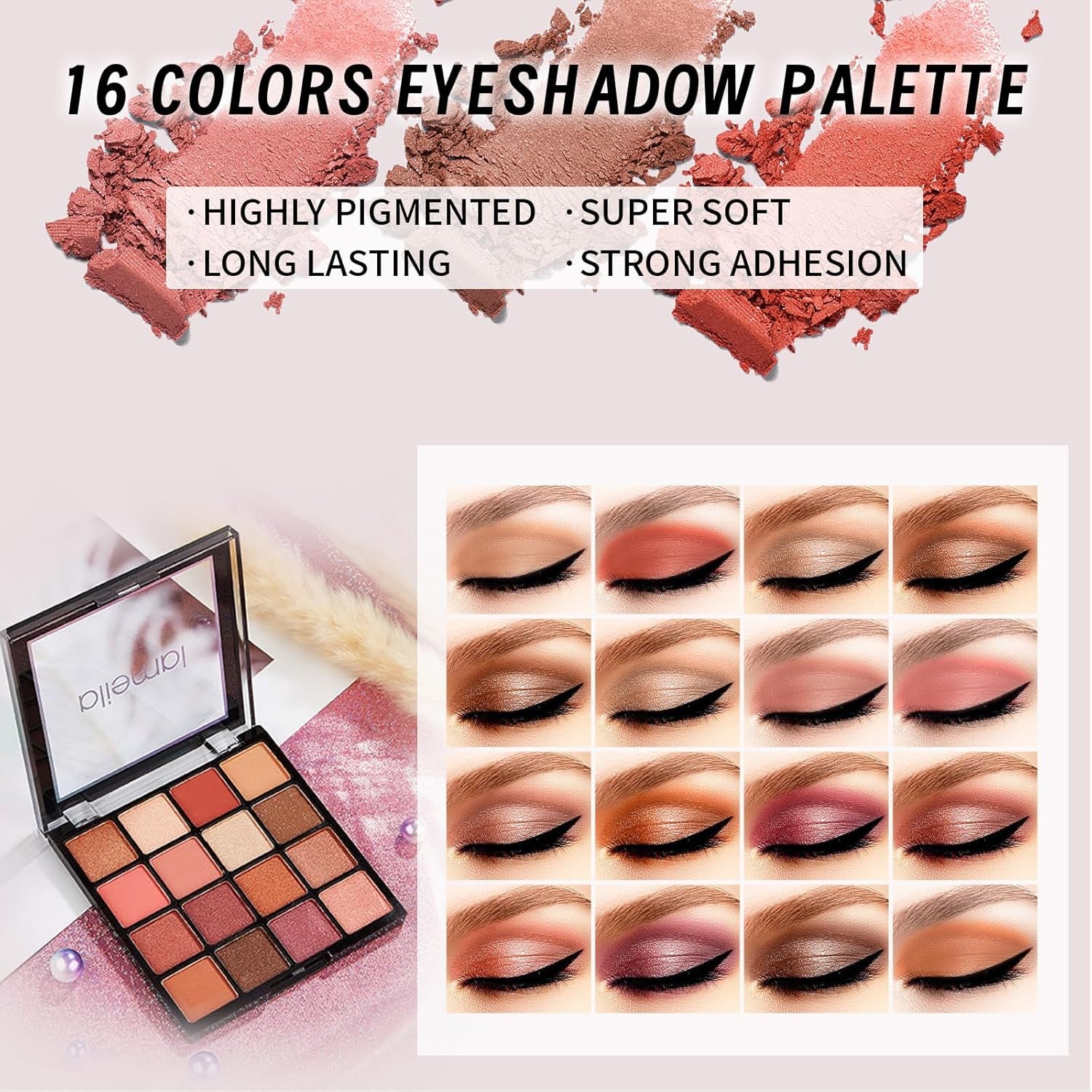 Makeup Set for Girls & Women, Full Face Kit, Travel Kit, Present Set, Eyeshadow, Foundation, Blusher, Eyeliner, Lip Gloss, Makeup Brushes & Sponge Bag