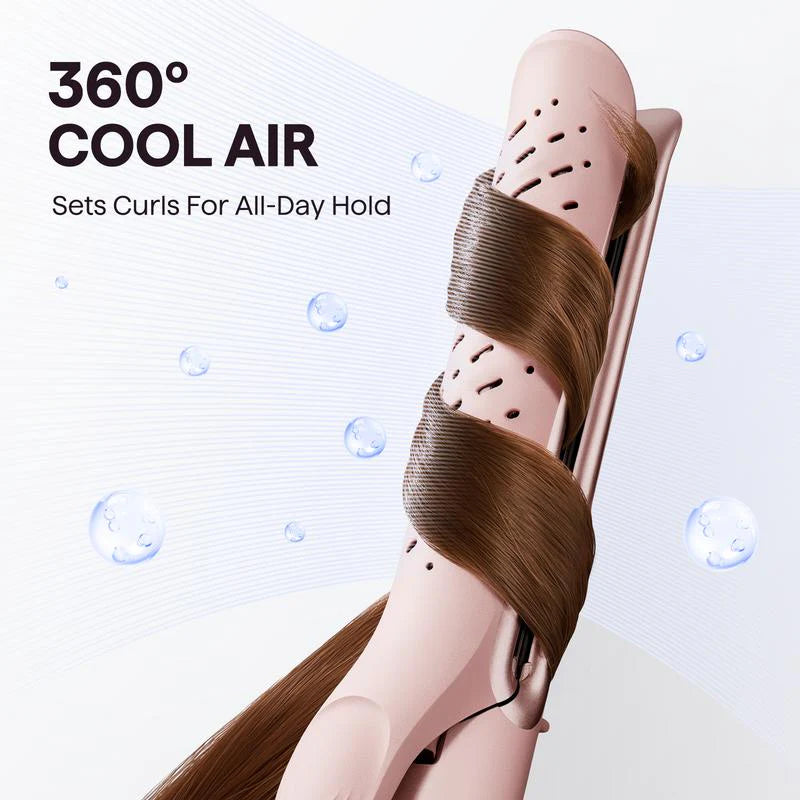 Transform Your Hair with the Wavytalk Whirlwind Curl: 360° Airflow Styler with 3 Air Modes & LED Display - The Ultimate 2-In-1 Hair Straightener and Curler with Cooling Air Vents to Lock in Your Style