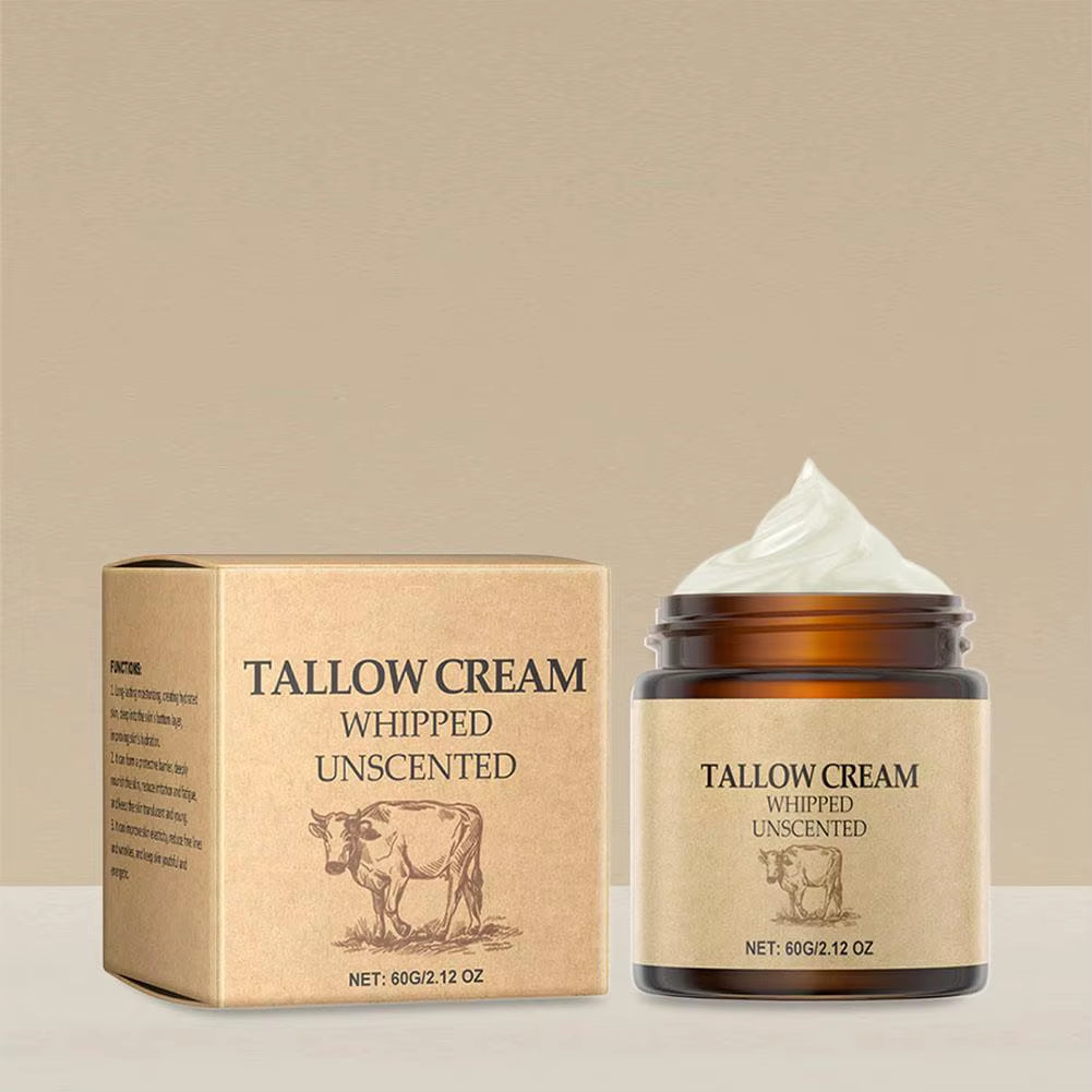 60G Beef Tallow Face Moisturizer Whipped Beef Tallow & Honey Balm Face & Body Skin Care Grass Fed Grass Finished Face Cream NEW