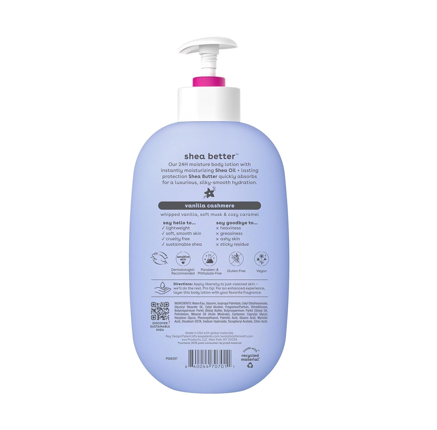 Indulge Your Skin with Shea Better Body Lotion - Vanilla Cashmere | 24-Hour Hydration, Lightweight & Non-Greasy Formula, Vegan & All-Natural Ingredients | 16 Fl Oz