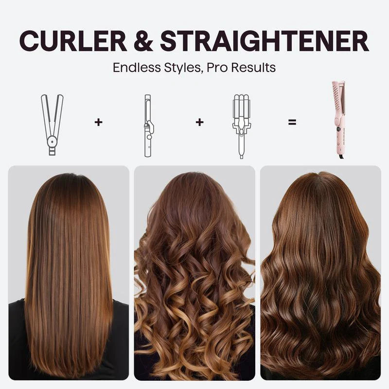 Transform Your Hair with the Wavytalk Whirlwind Curl: 360° Airflow Styler with 3 Air Modes & LED Display - The Ultimate 2-In-1 Hair Straightener and Curler with Cooling Air Vents to Lock in Your Style